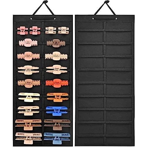 (1 Pack / 2 Pack) Hanging Hair Claw Clips and Accessories Organizer | Lolalet