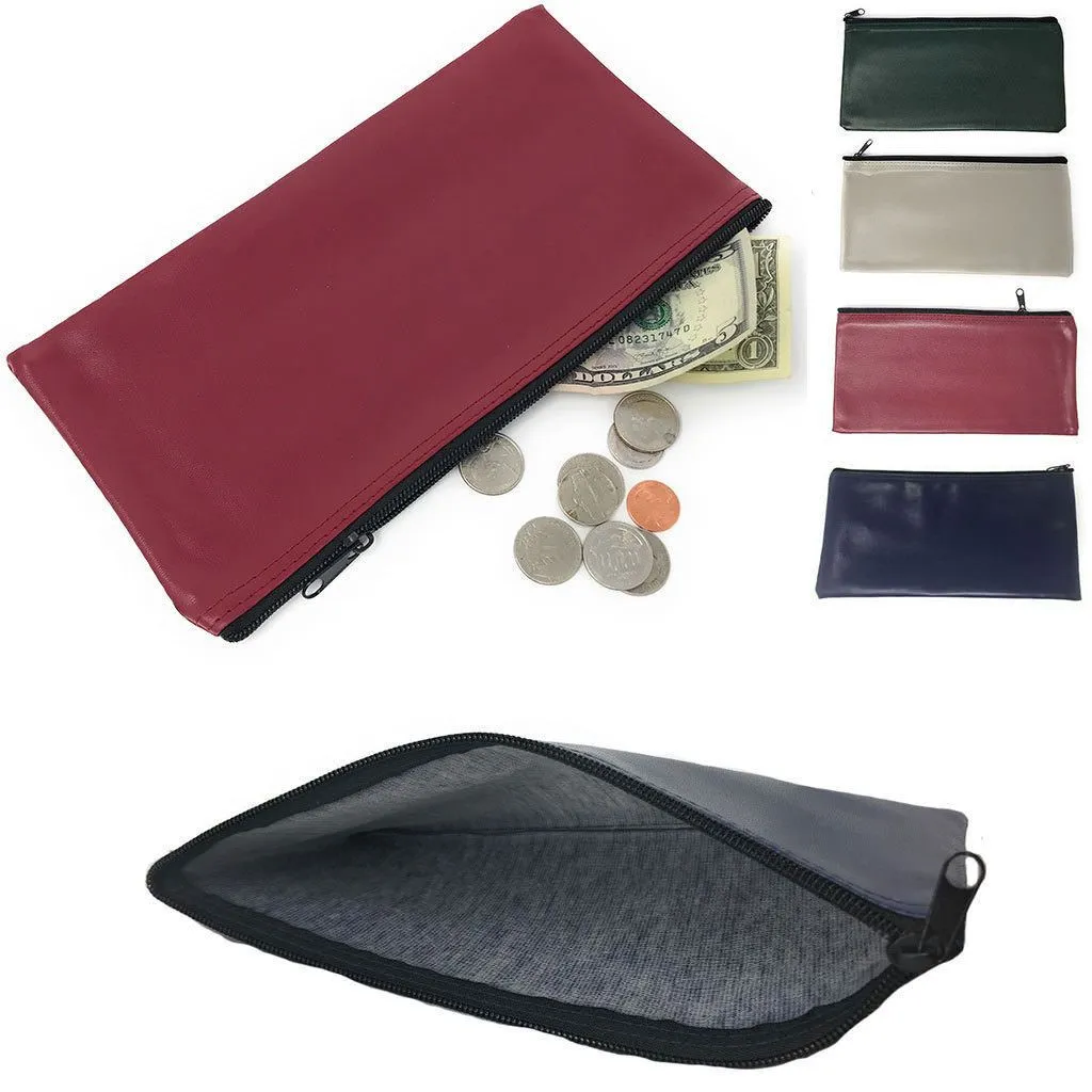 15 Lot Zippered Bank Deposit Bag Carry Pouch Safe Money Organizer Wholesale