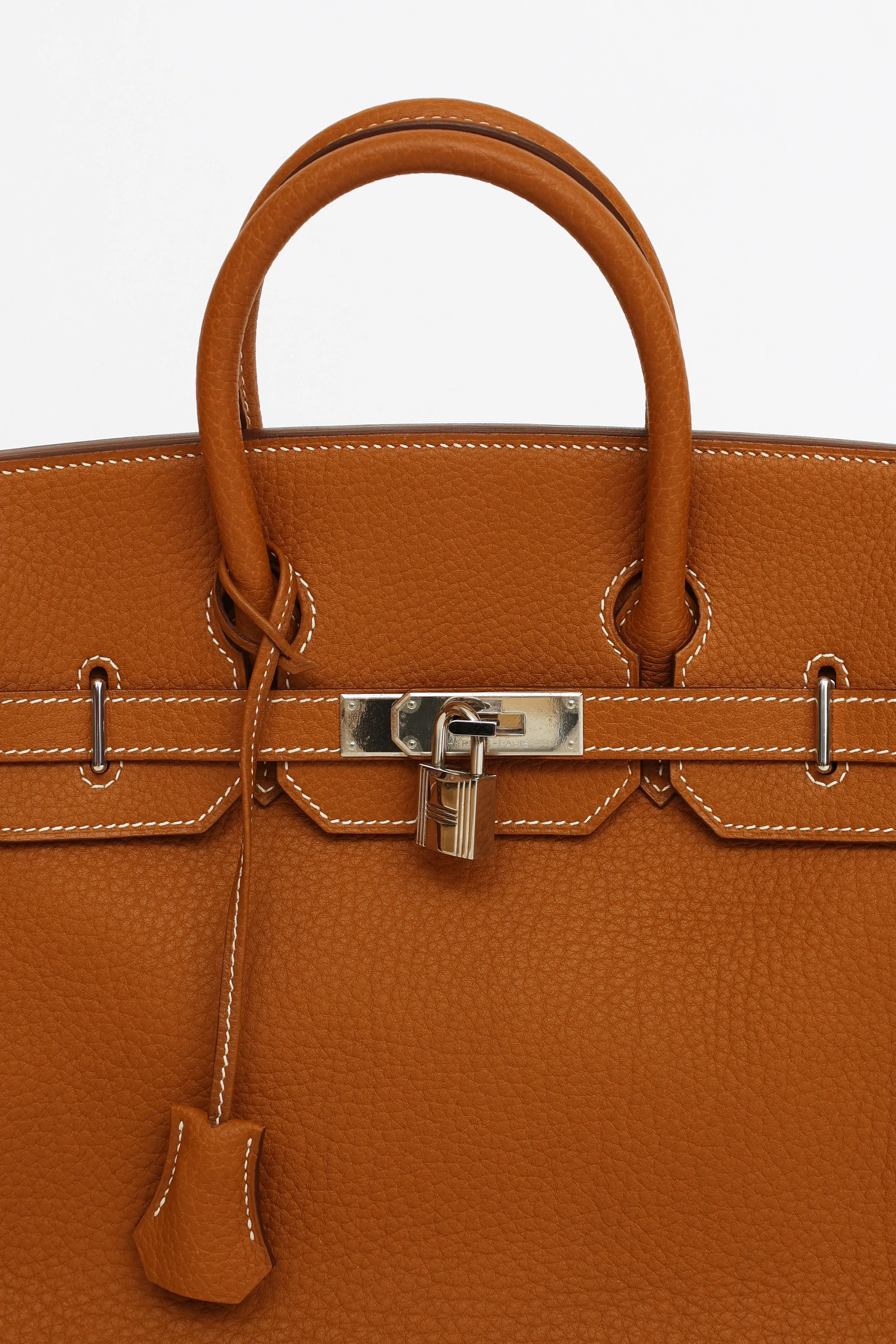 2008 Haut à Courroies Birkin 32cm Gold Fjord Leather Bag