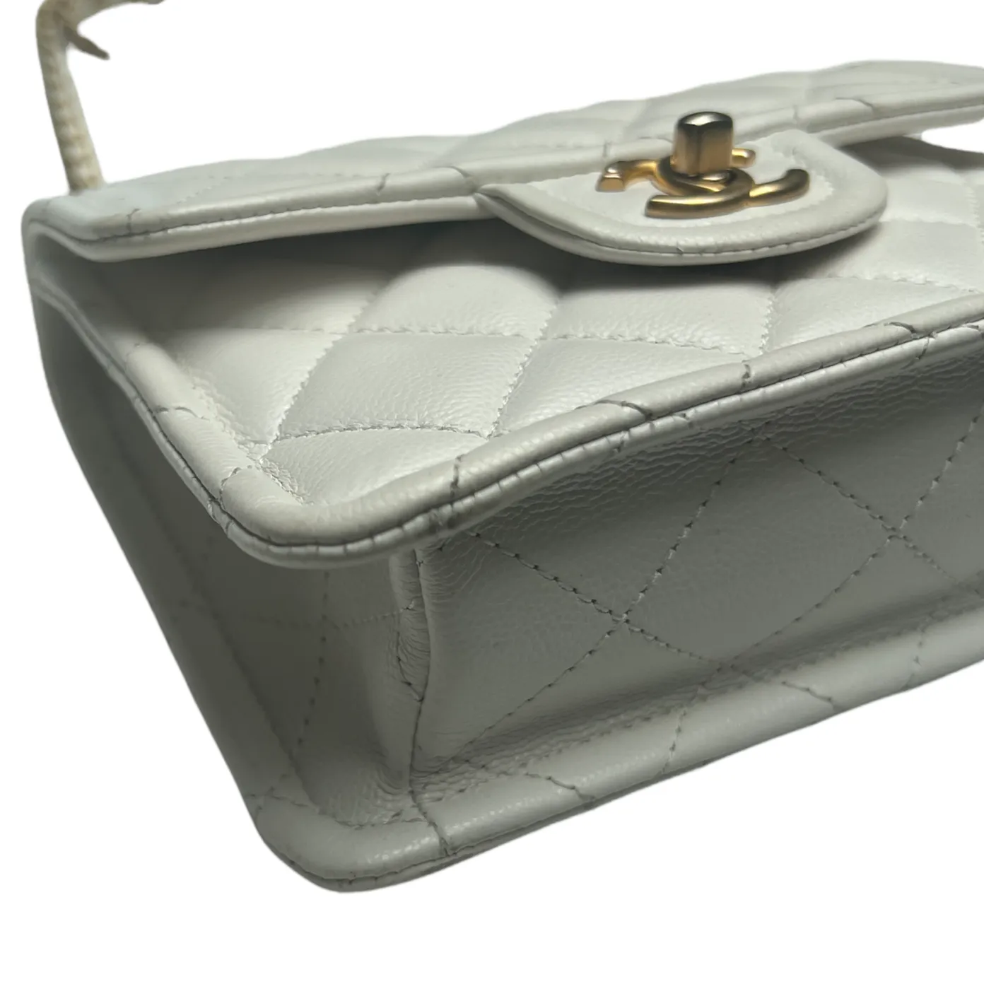 2021 Mini Square White Flap Bag