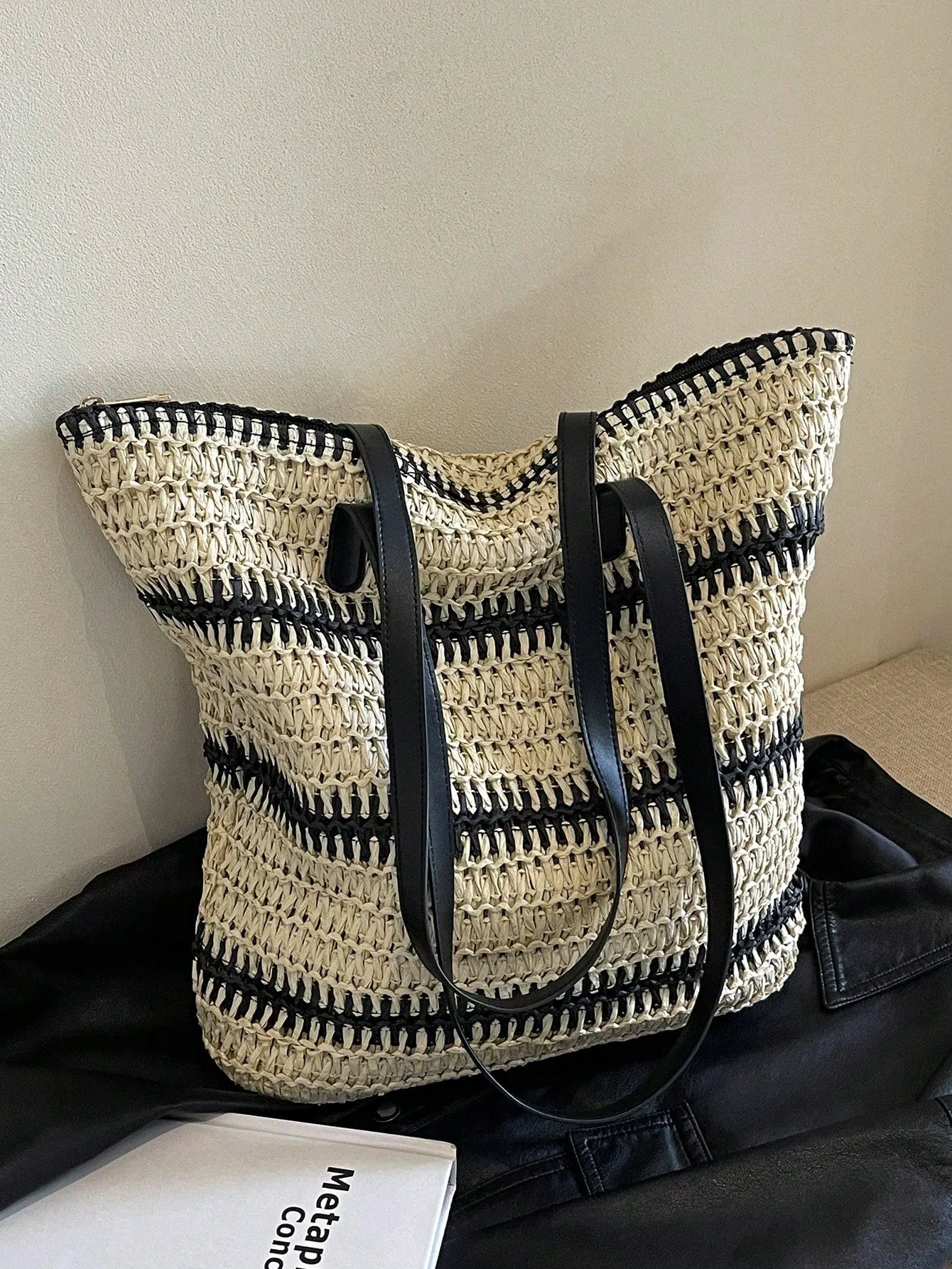 2024 New Arrival: Chic and Versatile Women's Straw Tote Bag - Perfect for Beach Getaways, Shopping Trips, and Everyday Commutes