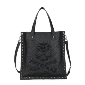 3D Studded Skull Shopper Bag , Large Studded Skull Tote Bag