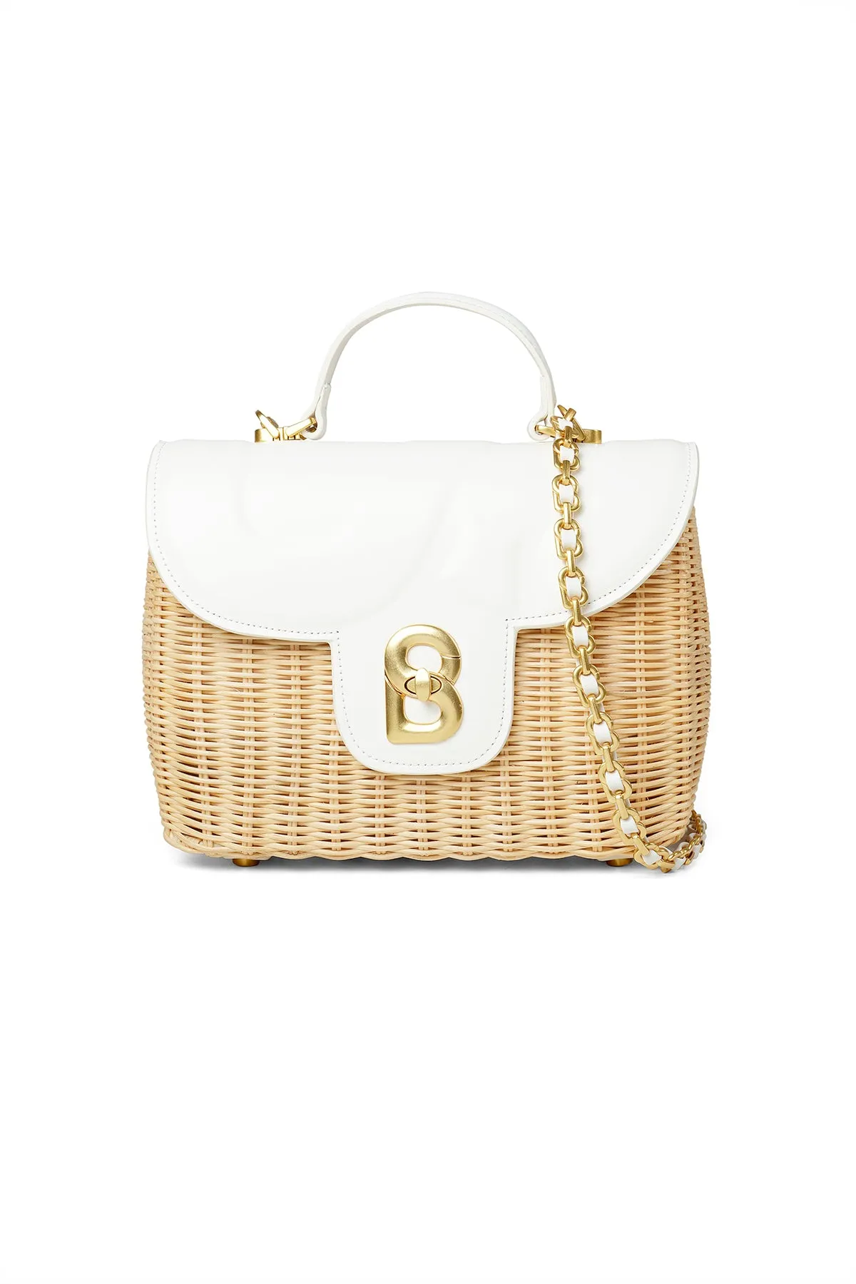 Alma Rattan Bag Medium - White