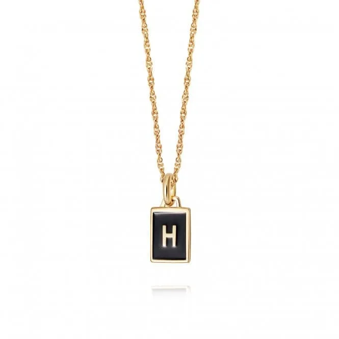 Alphabet Initial 18ct Gold Plated H Necklace BETH_GP