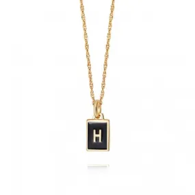 Alphabet Initial 18ct Gold Plated H Necklace BETH_GP