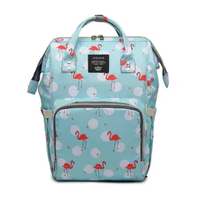 Baby Bag Flamingo Print Backpack Mother