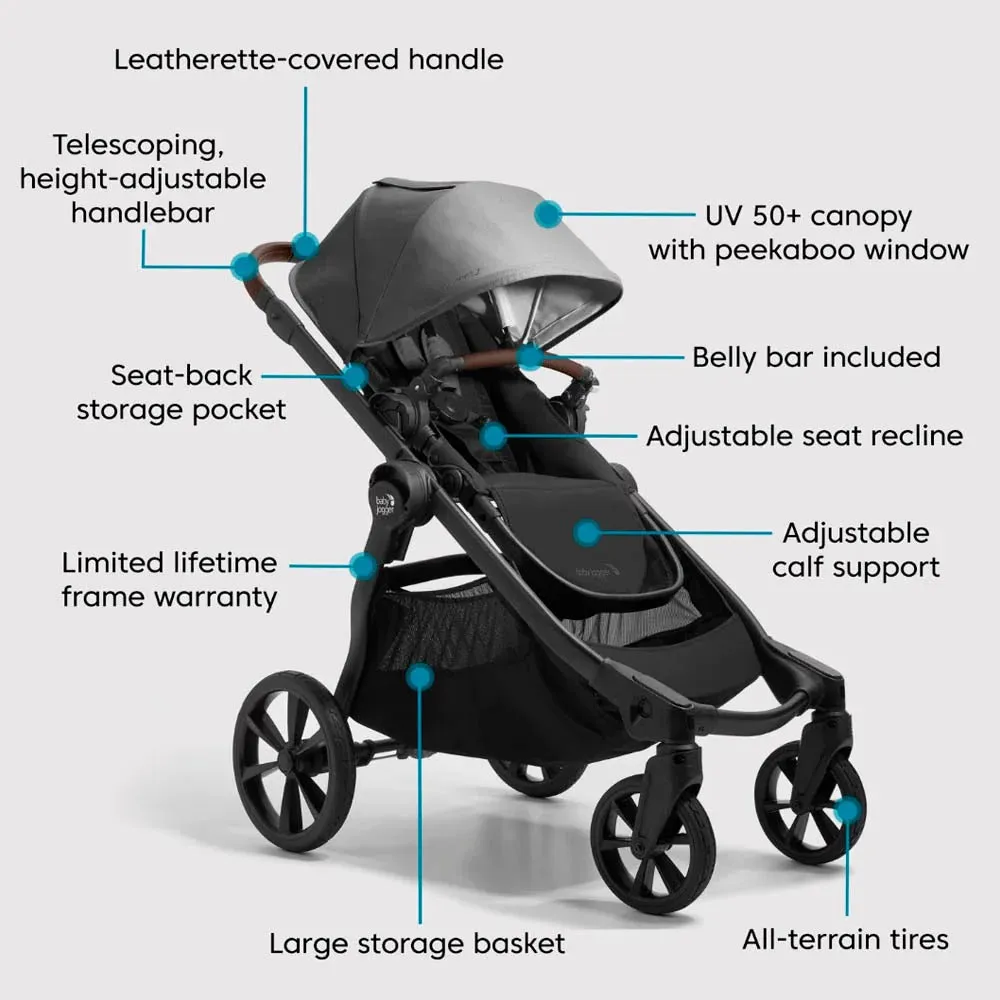 Baby Jogger City Select 2 Stroller - Harbor Grey (1 Year Local Warranty)