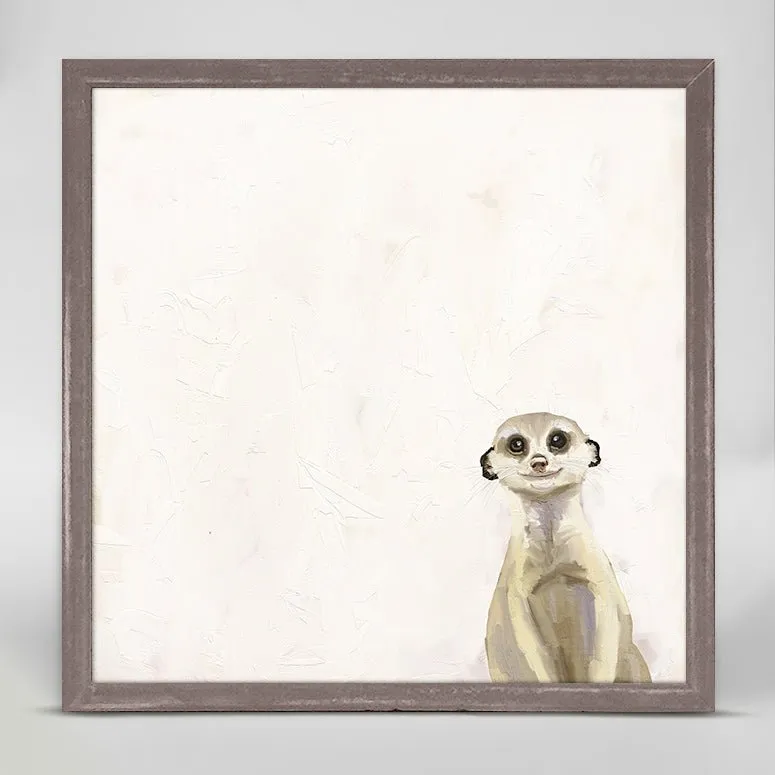 Baby Meerkat Mini Framed Canvas