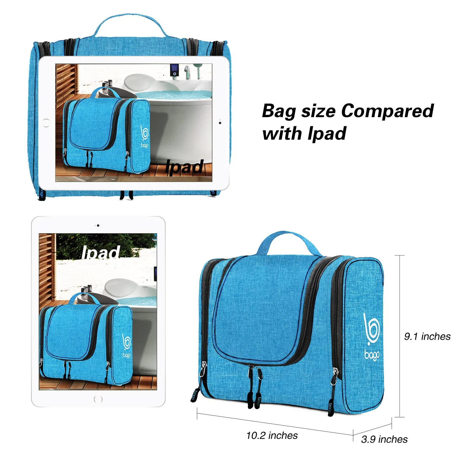 Bago Hanging Toiletry Bag For Women & Men - Travel Bags for Toiletries