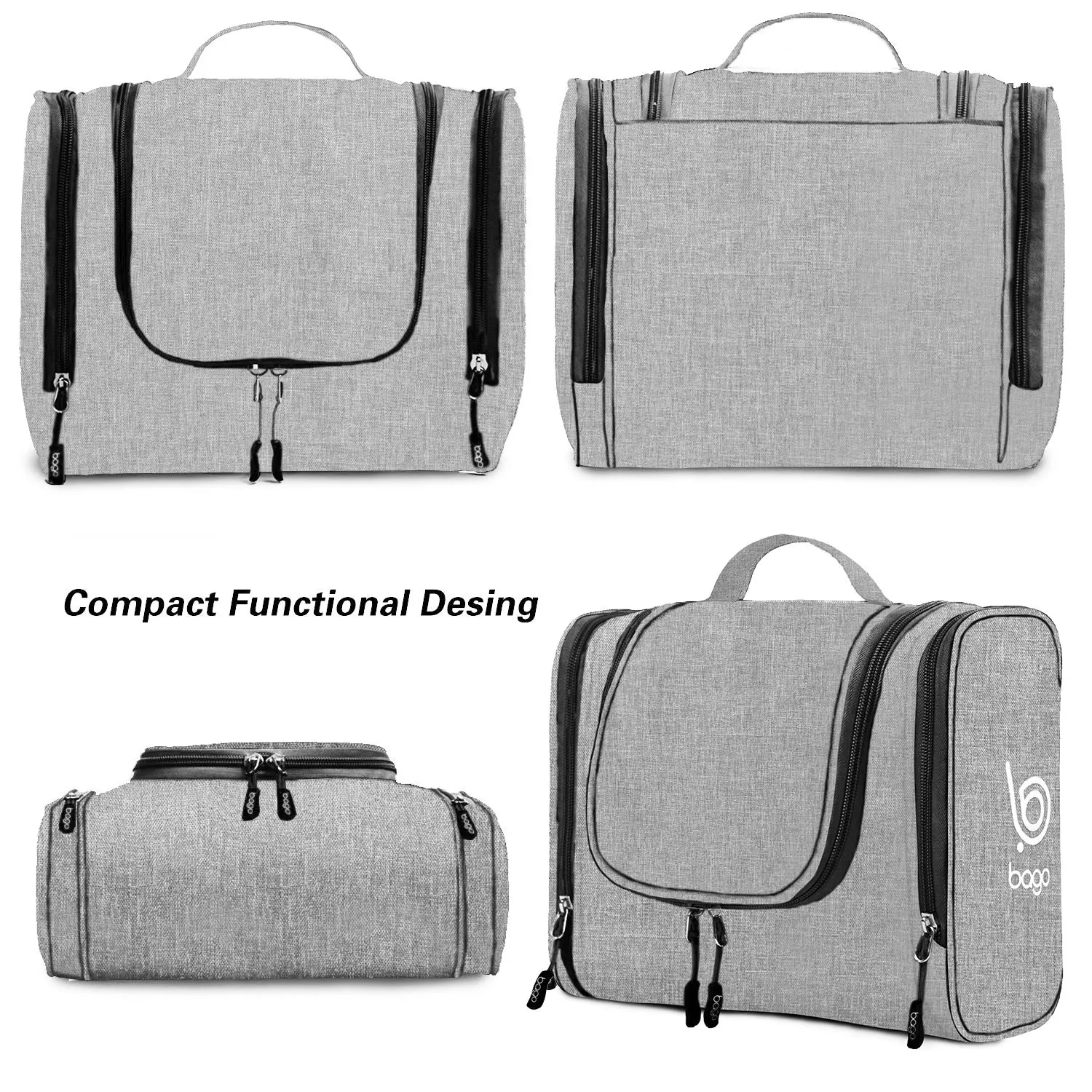 Bago Hanging Toiletry Bag For Women & Men - Travel Bags for Toiletries