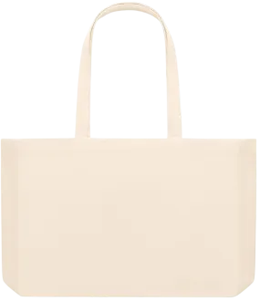 Basic large recycled beach tote bag