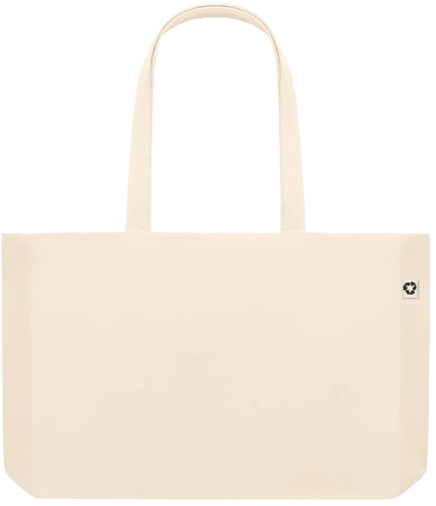 Basic large recycled beach tote bag