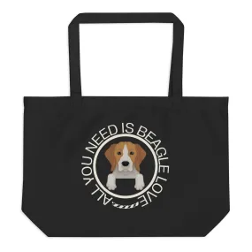 Beagles, Large organic tote bag