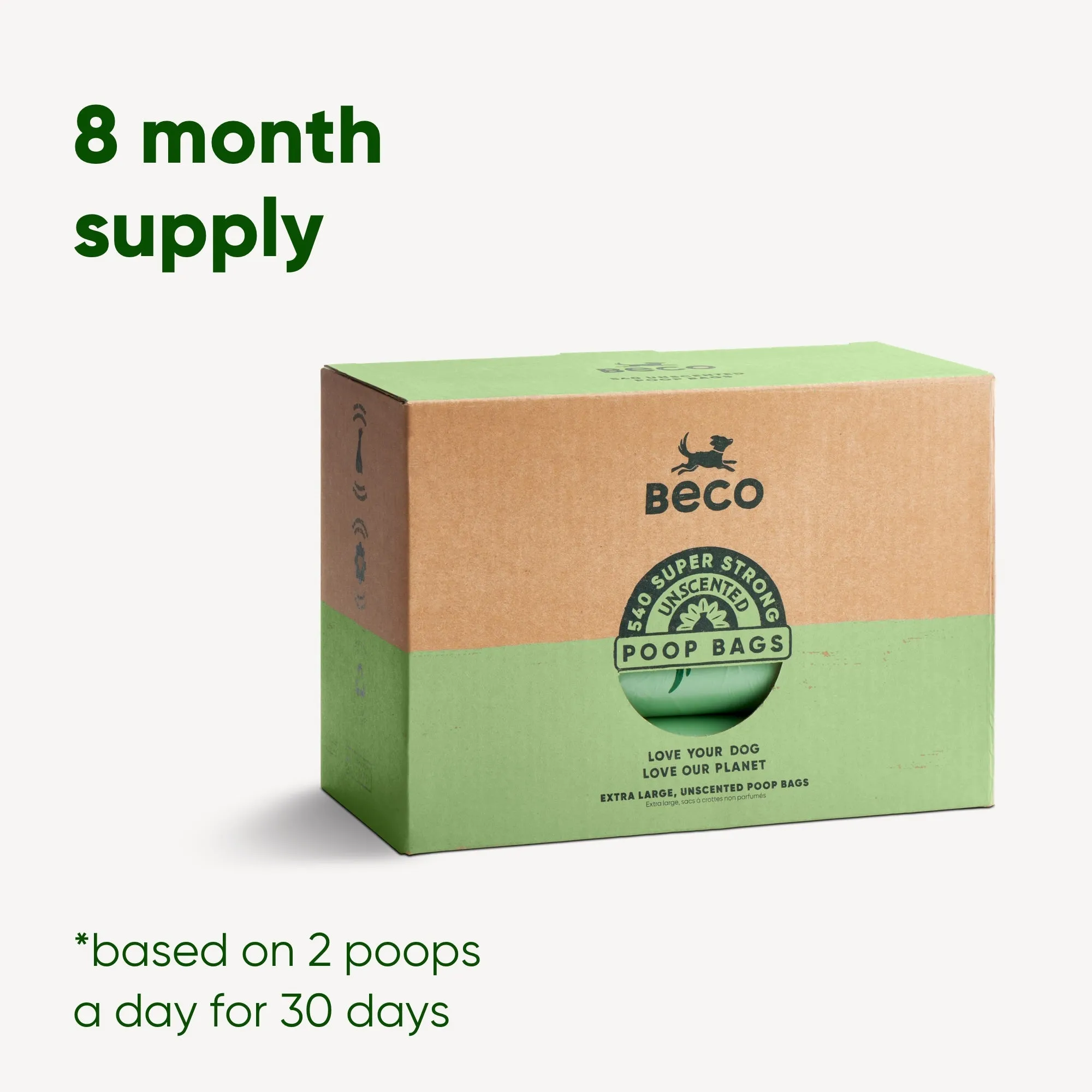 Beco Poop Bag, Unscented | Big, Strong, Leak-Proof