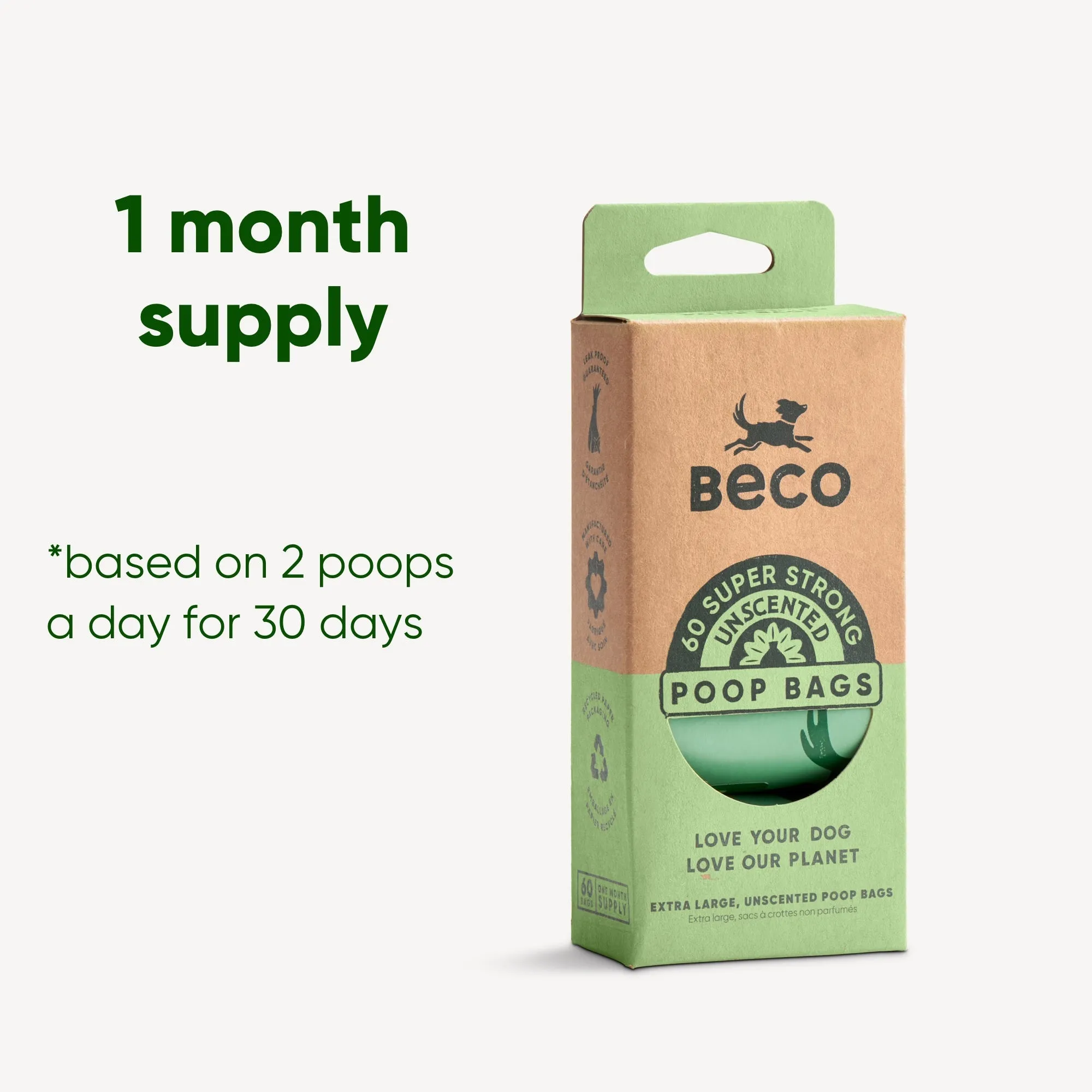 Beco Poop Bag, Unscented | Big, Strong, Leak-Proof