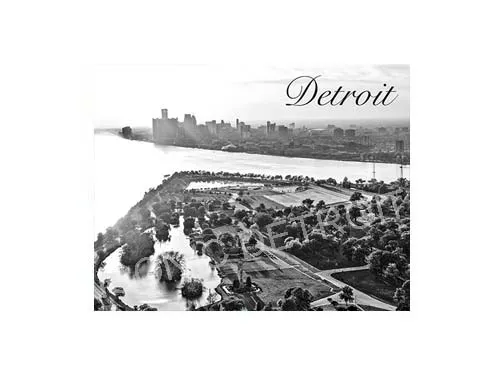 Belle Isle Detroit Aerial Luster or Canvas Print $35 - $430