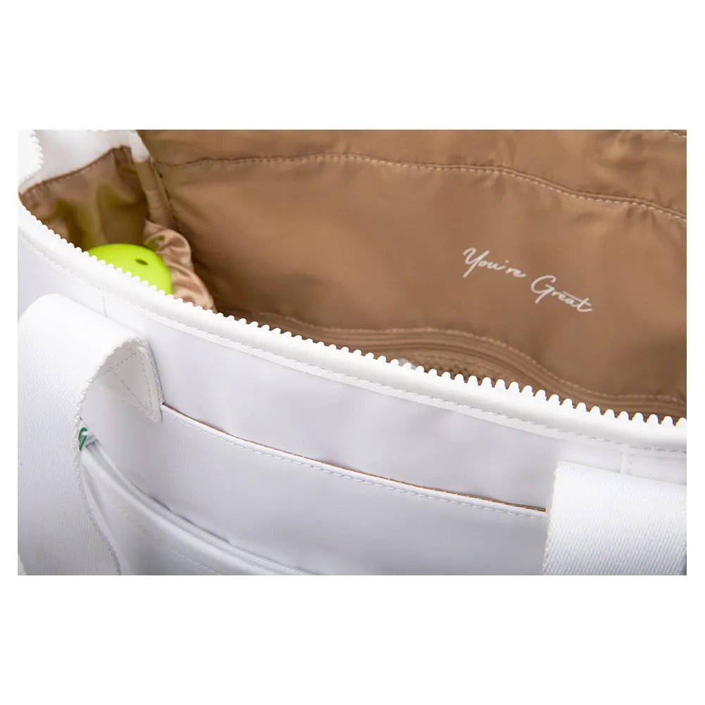 Belle Pickleball and Tennis Tote White