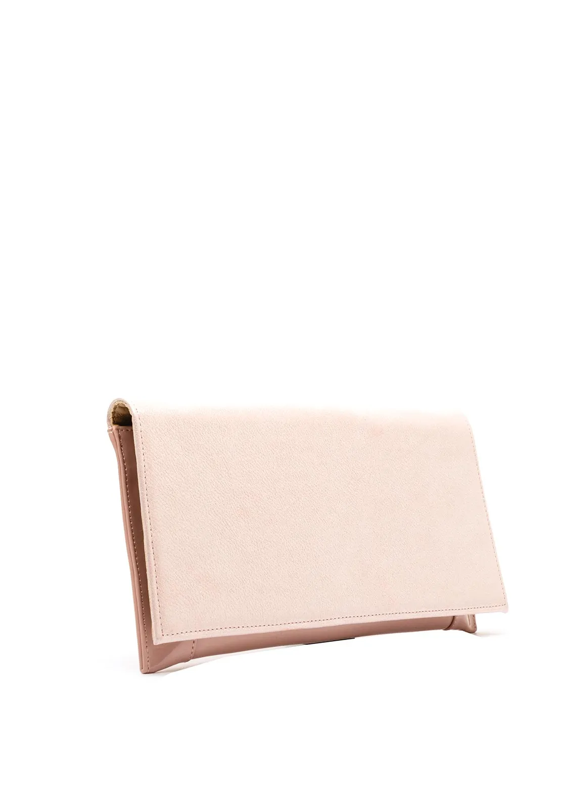 Bioeco by Arka Shimmer Patent Clutch Bag, Pink