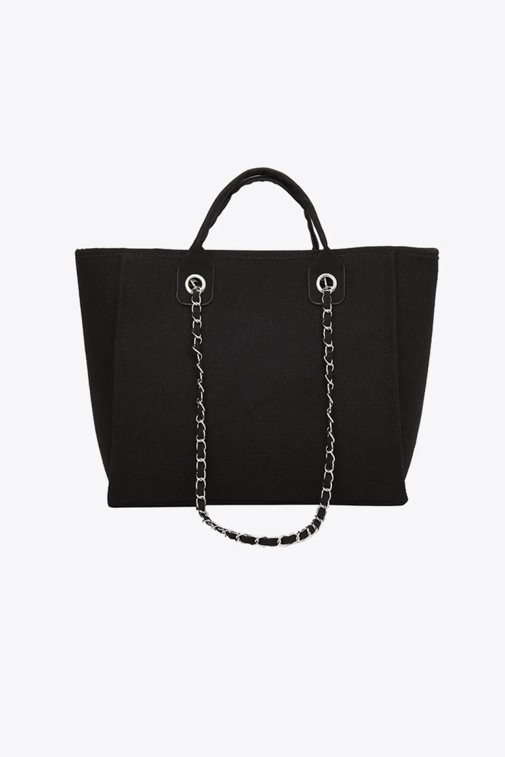 Black Polyester Tote Bag