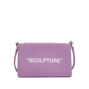 Black Pouch Quote in Lilac/White