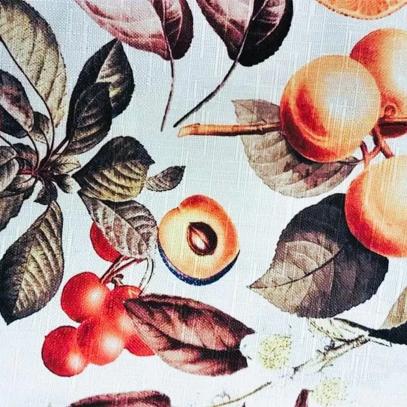 Blossom Fruit, Cherry, Peach, Polyester Canvas Fabric