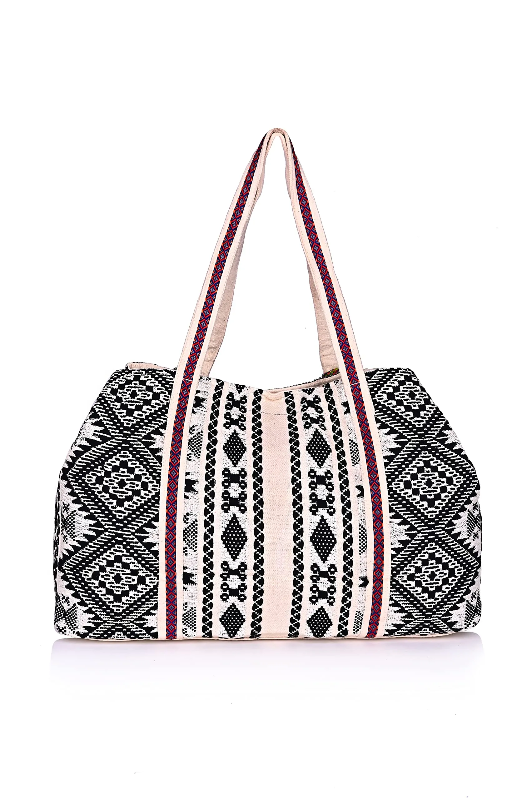 Boho Girl Multicolor Cotton Multi Purpose Tote Bag For Women and Girls