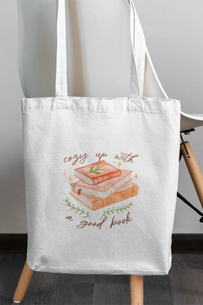 Book Lovers Quote Zipper Tote Bag