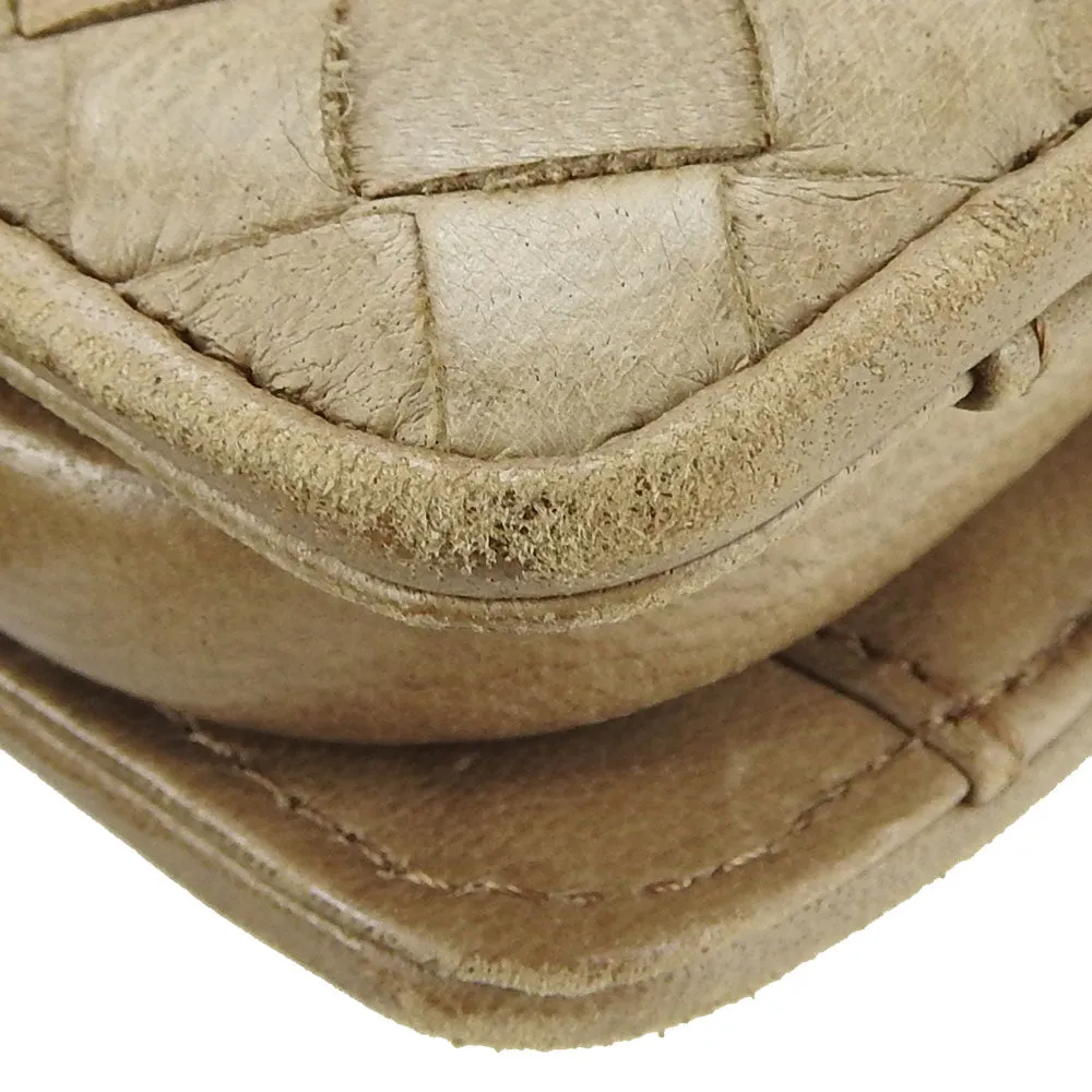 Bottega Veneta Leather Clutch Bag Beige