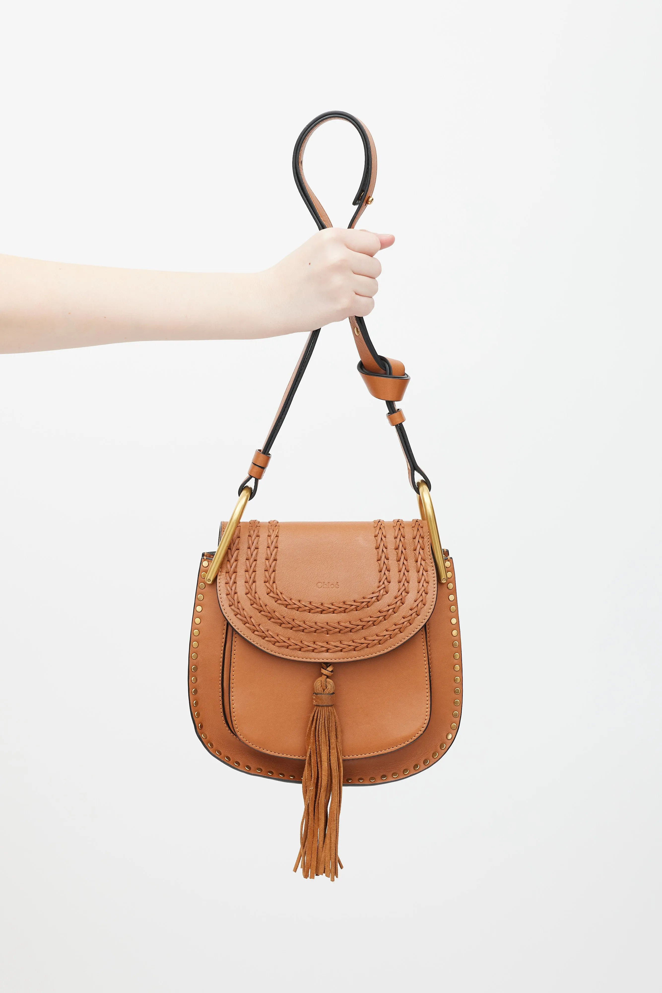 Brown Leather Tassel Hudson Bag