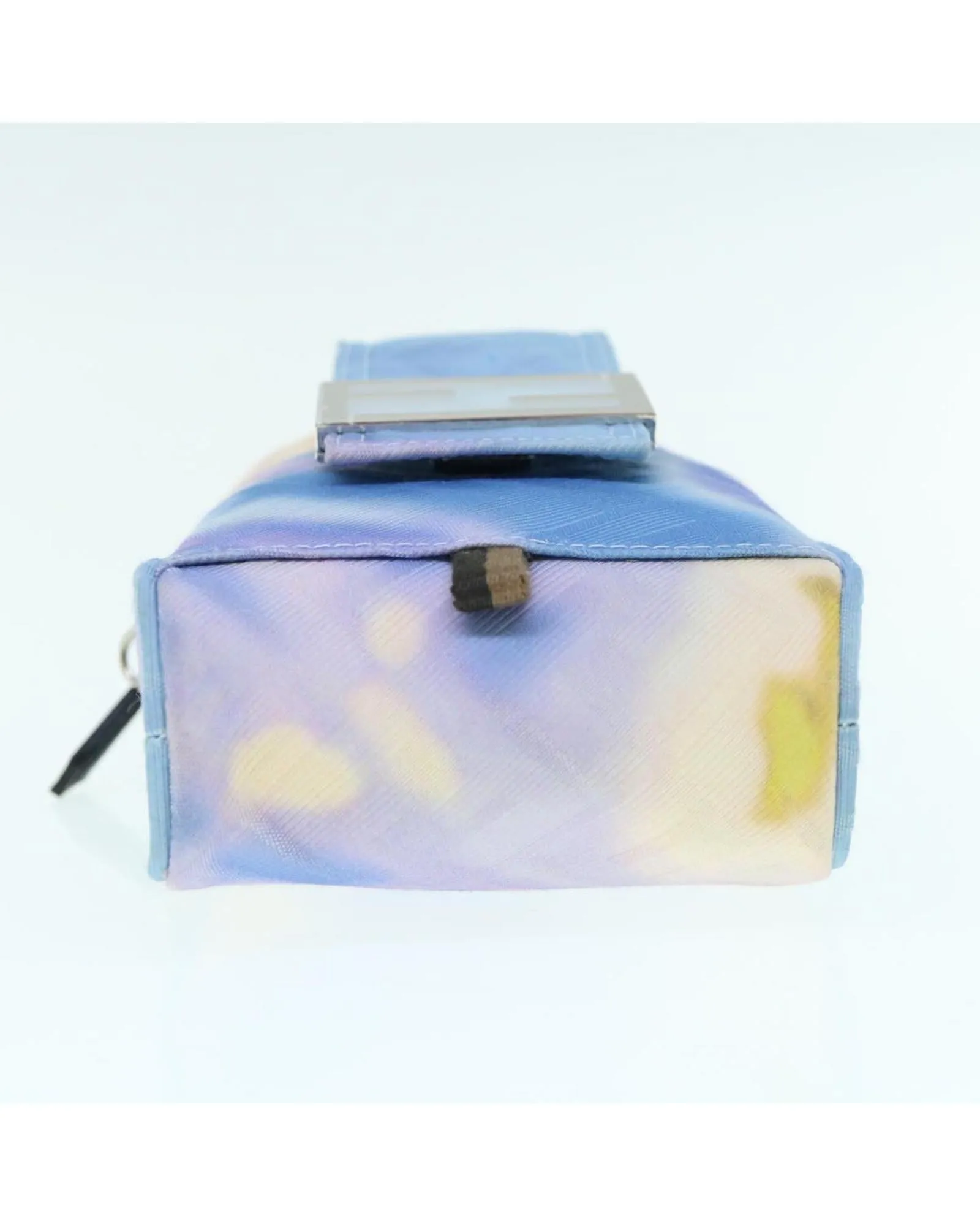 Canvas Shoulder Bag with Adjustable Strap in Light Blue by Fendi