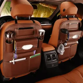 Car Supplies Storage Box Car Storage Bag Car Seat Storage Leather Storage Bag