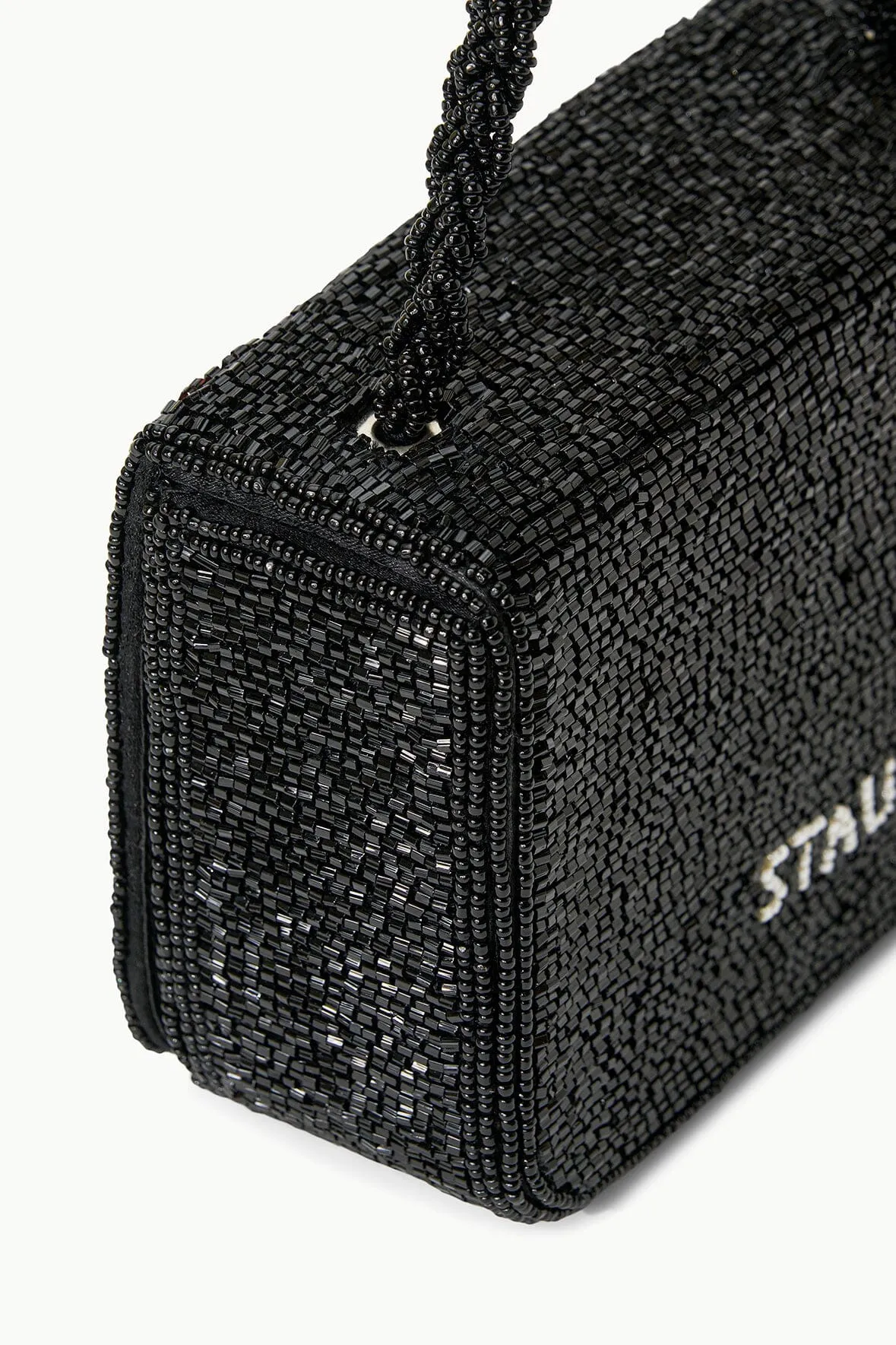 CARMEN BEADED BOX BAG | BLACK