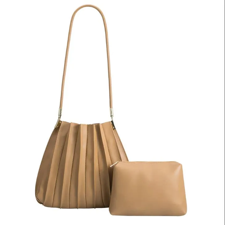 Carrie Pleated Shoulder Bag