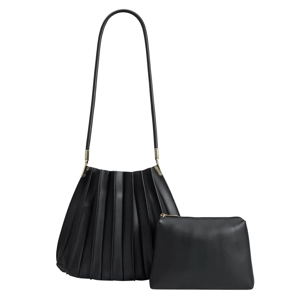 Carrie Pleated Shoulder Bag