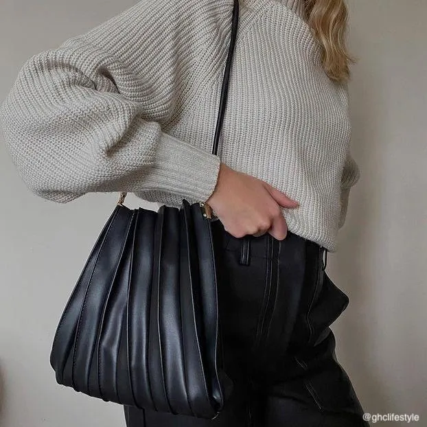 Carrie Pleated Shoulder Bag