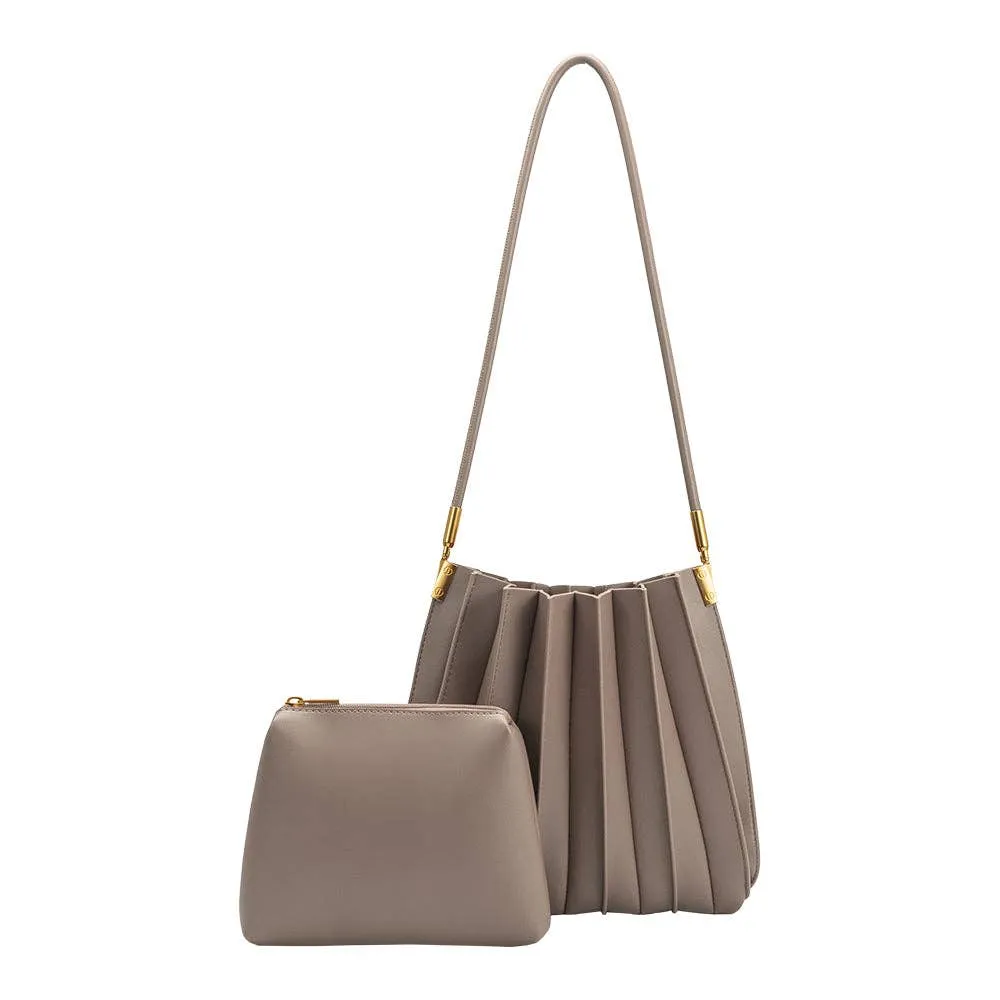 Carrie Pleated Shoulder Bag