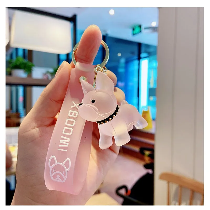 Cartoon Method Fighting Dog Keychains Cute Doll Key Chain Creative Custom Couple Ins Bag Pendant Car Leather Key Ring