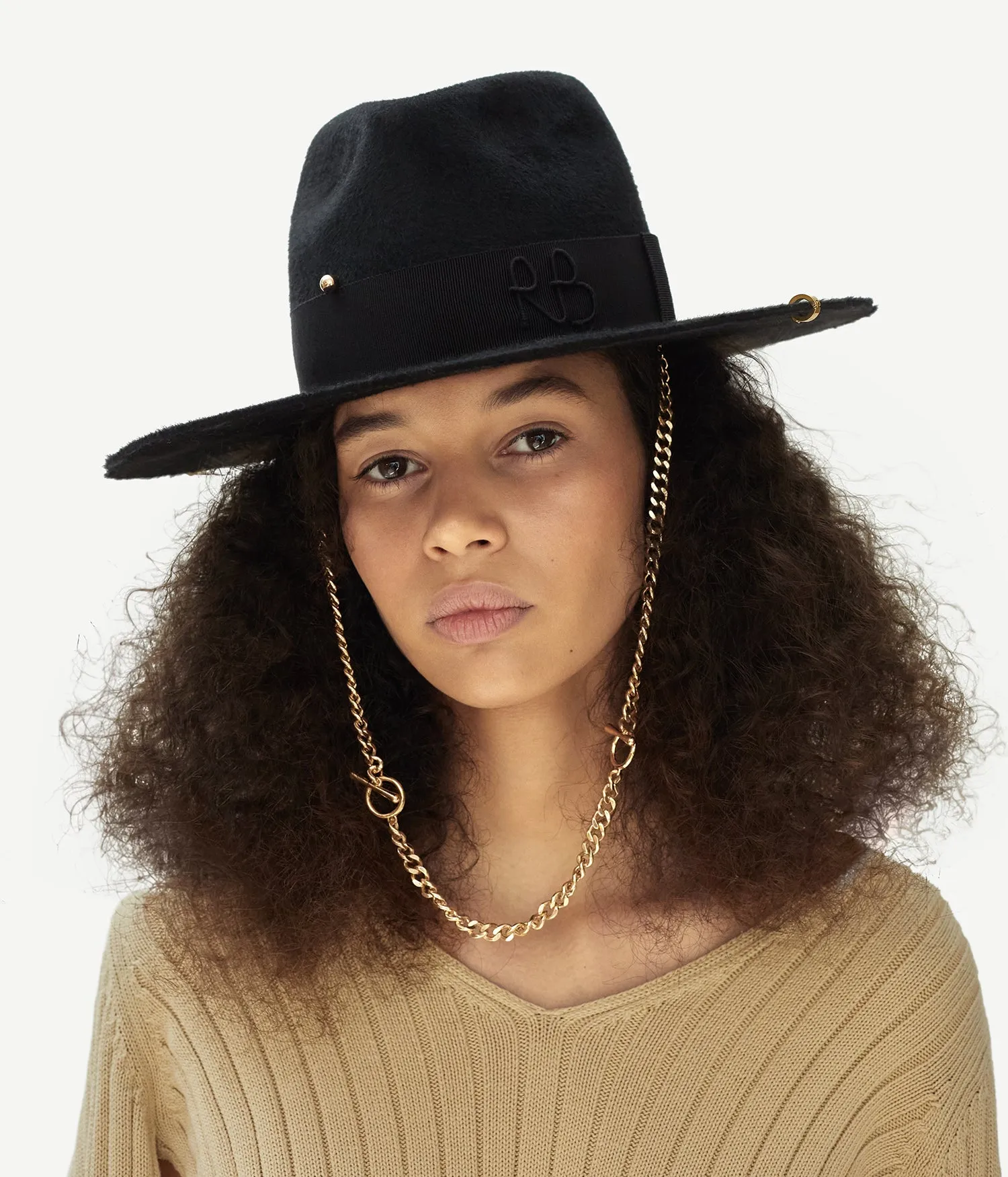 Chain Strap Fedora Hat