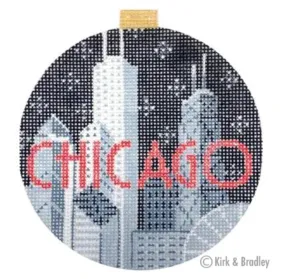 Chicago City Bauble Needlepoint Canvas