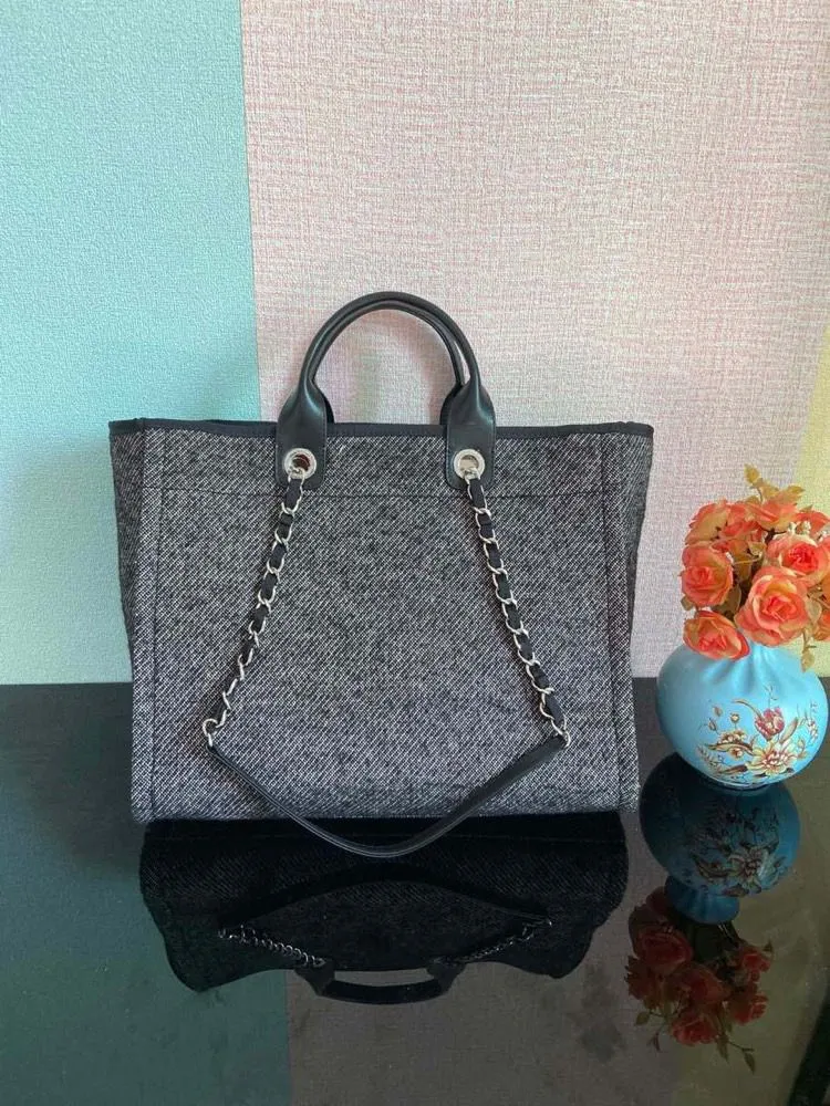 CHLLarge Shopping Tote Bag Grey For Women, Women&#8217;s Handbag, Shoulder Bags 15in/38cm