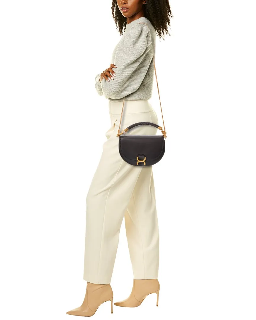 Chloé Marcie Chain Flap Leather & Suede Shoulder Bag