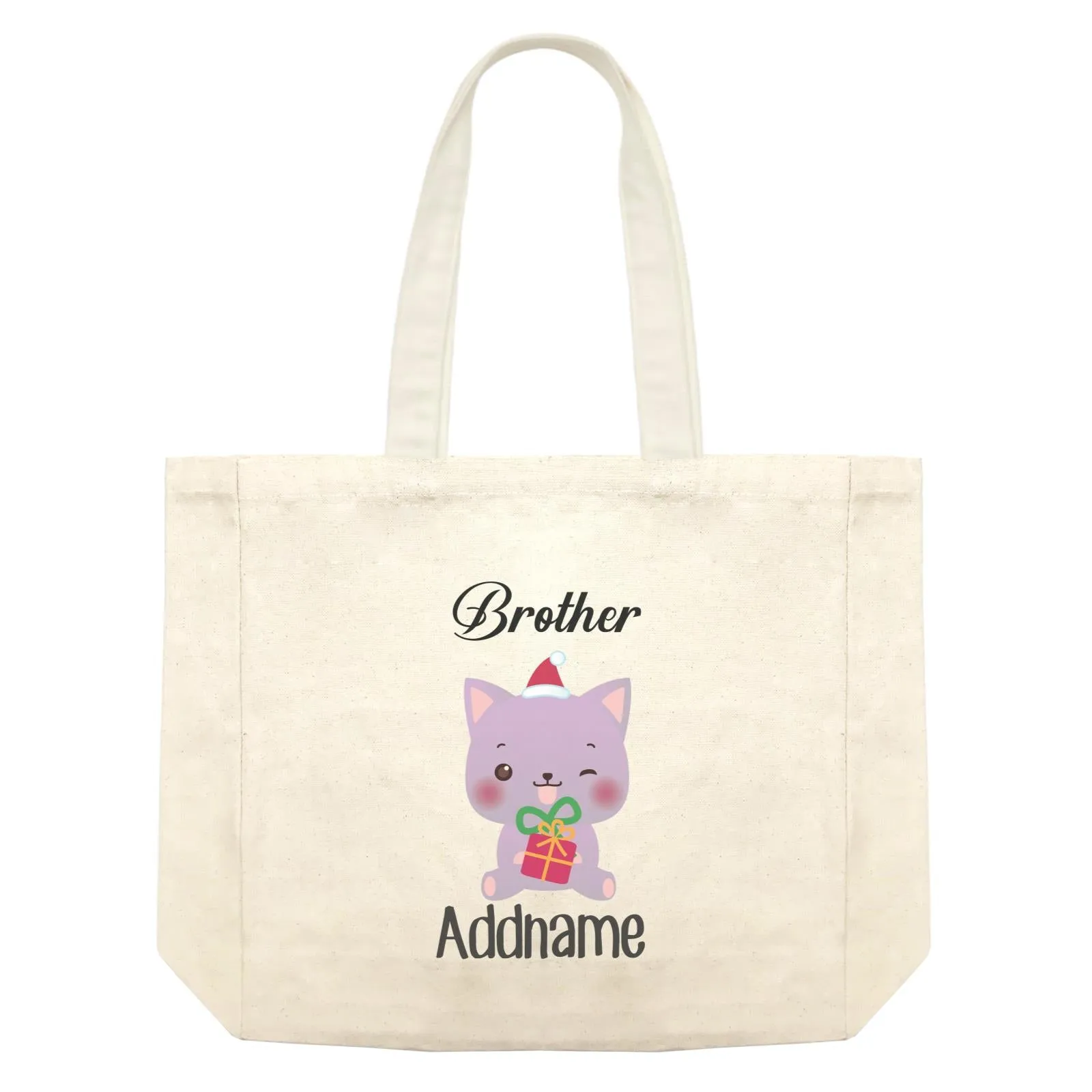 Christmas Cute Animal Series Brother Cat Shopping Bag