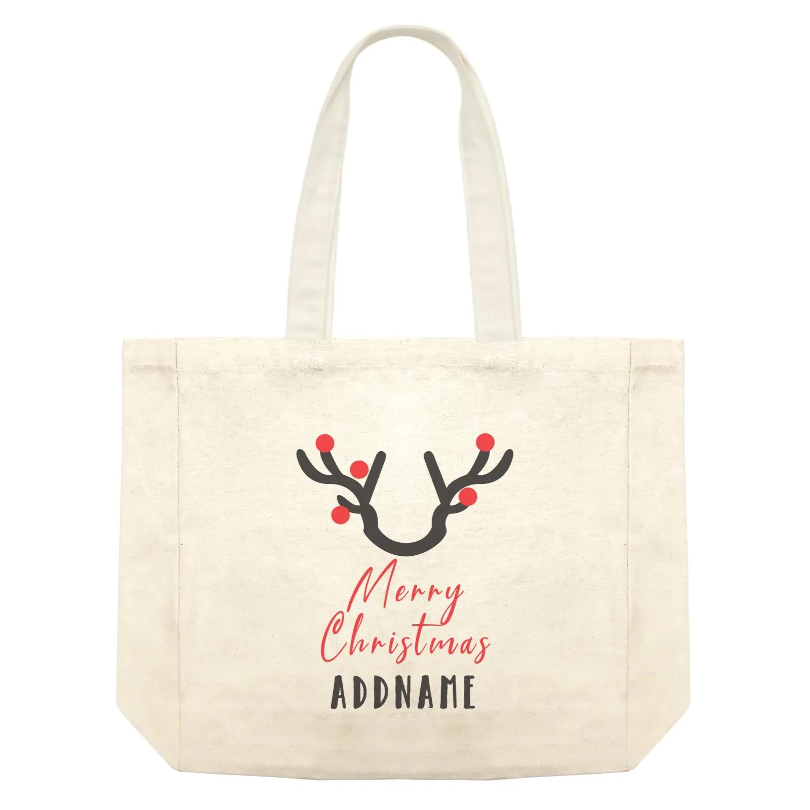 Christmas Series Antler Merry Christmas Shopping Bag