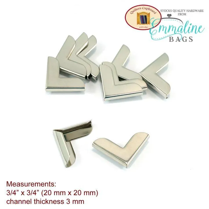 Clearance - Metal Bag Corners - Nickel