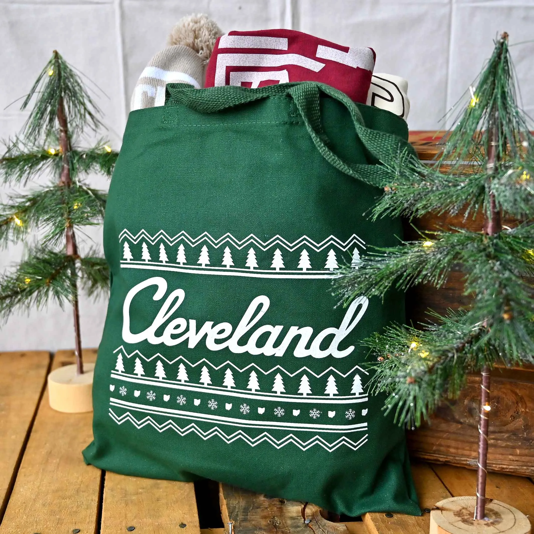 Cleveland Holiday Sweater Tote Bag