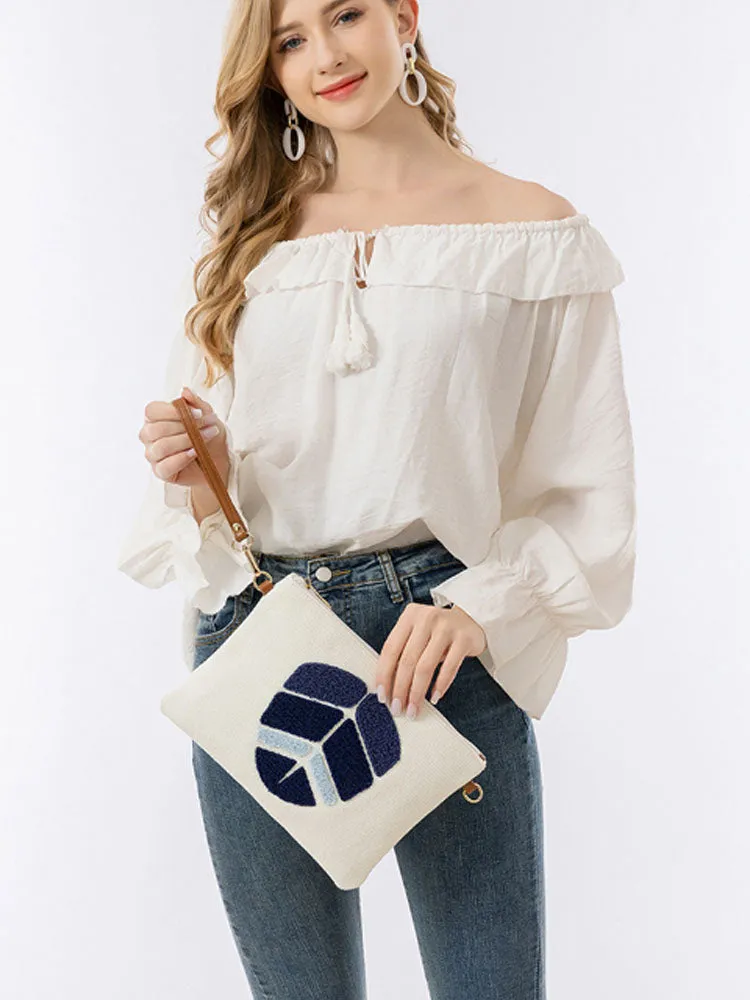 Clutch Bag with Detachable Shoulder Strap