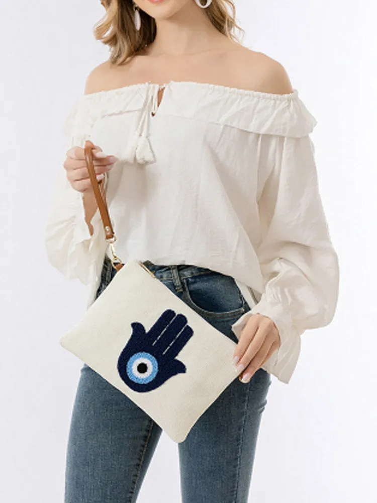 Clutch Bag with Detachable Shoulder Strap