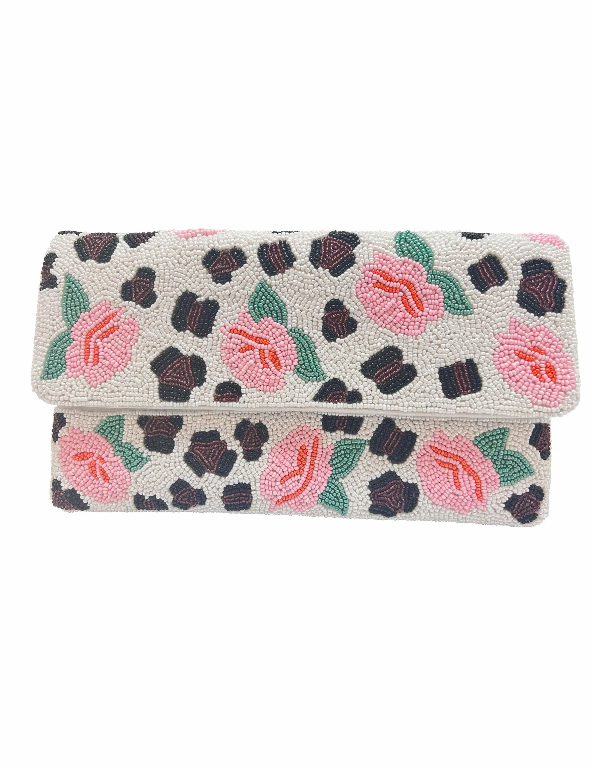 Clutch Pink Flower Animal Print