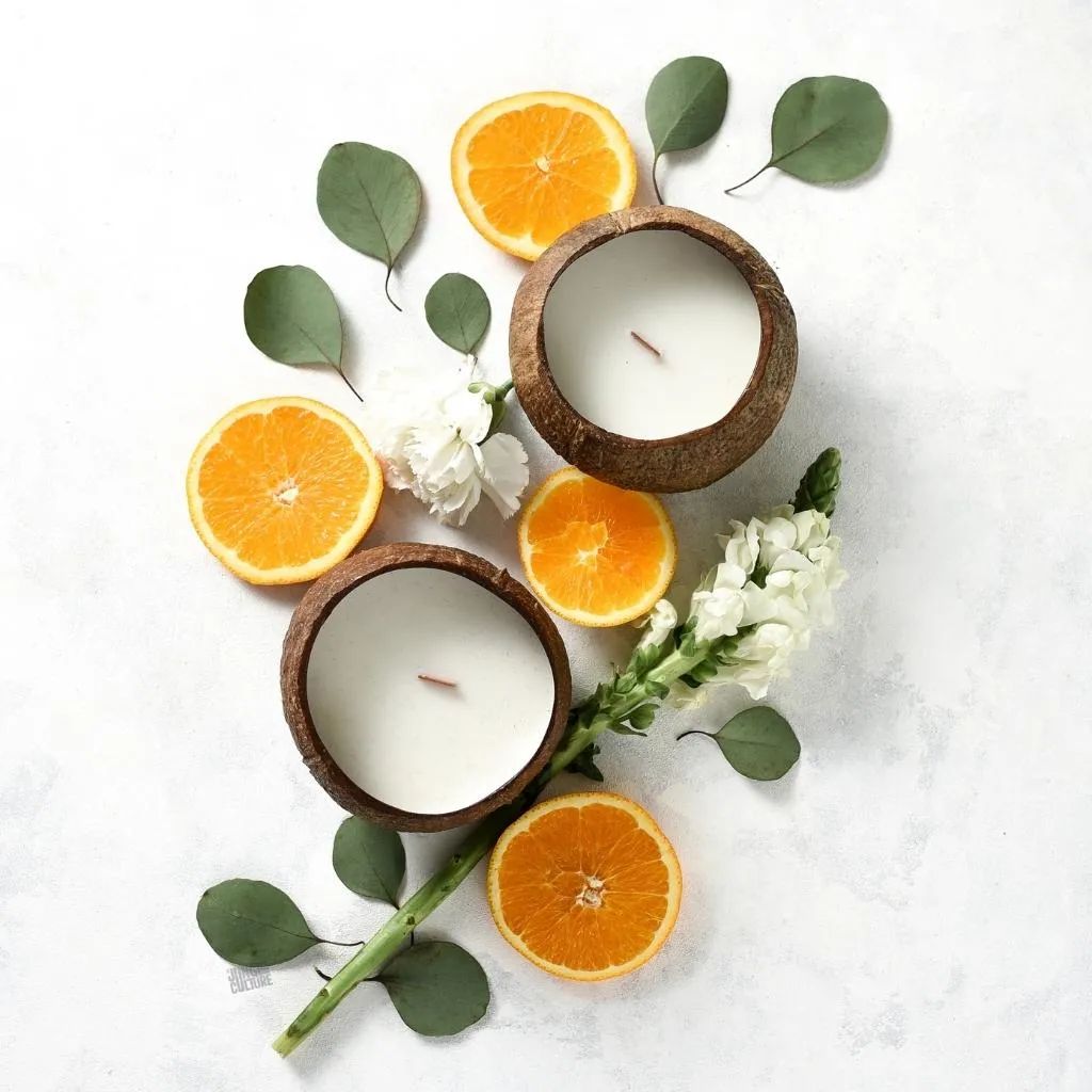 Coconut Shell Candle - Citrus Lime Scent