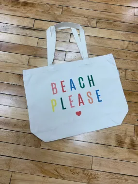 Colorful Beach Please Tote Bag